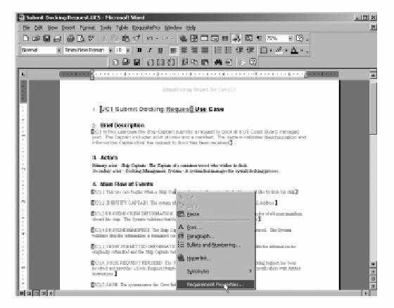 图9 Rational RequisitePro 中的功能性需求