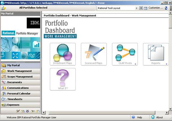 view of the initial workspace