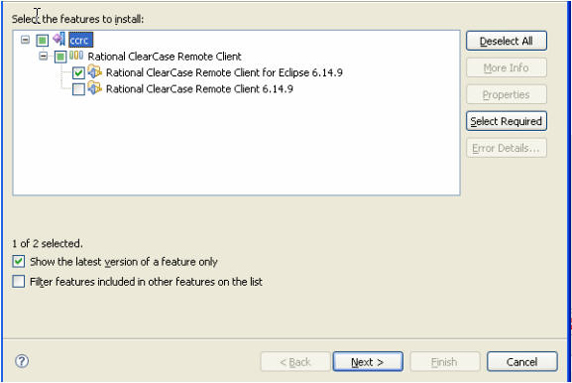 ClearCase Remote Client for Eclipse