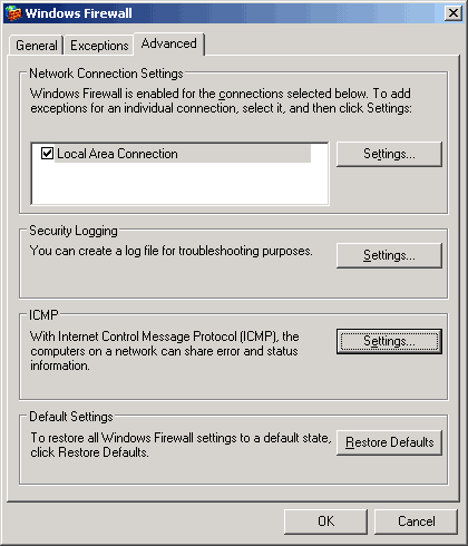 如何调整Windows XP SP2防火墙设定(图四)