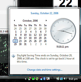 Vista小技巧之日期和时间设定