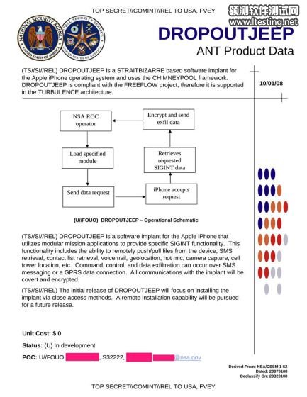 文档称NSA可向苹果公司所有产品植入间谍软件