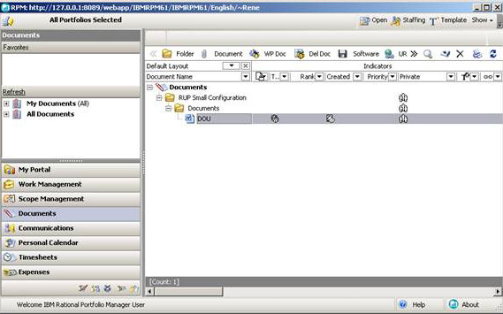 view showing attached documents