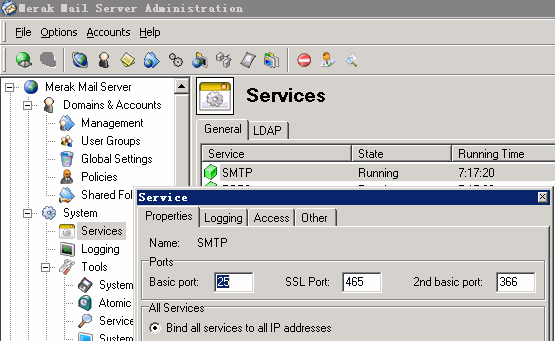 发布内网Merak Mail Server的SMTP&POP3服务(图七)