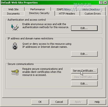在ISA Server 2004中发布安全Web服务(一)(图三)