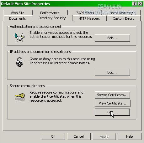 ��ISA Server 2004�з�����ȫWeb���񣨶�����ͼһ��