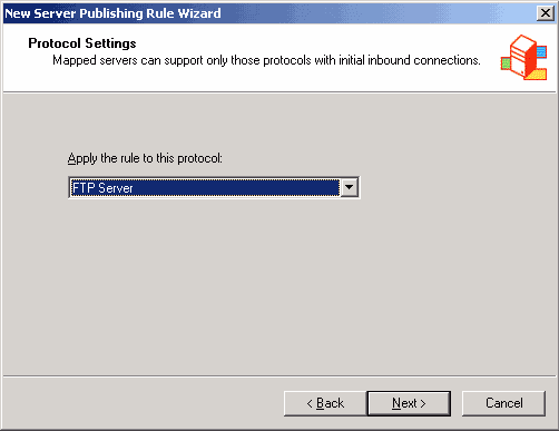 ��ISA Server 2000�����ڲ������IIS FTP��������ͼ�ģ�