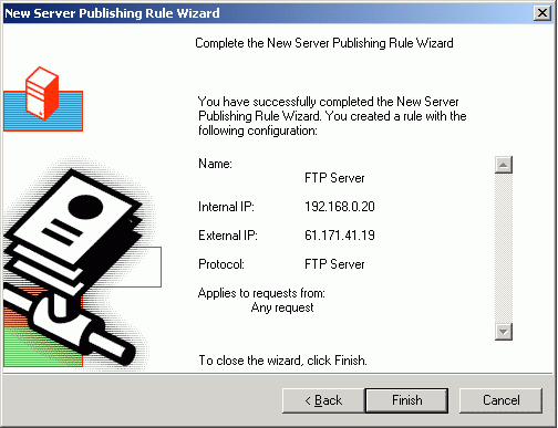 ��ISA Server 2000�����ڲ������IIS FTP��������ͼ����