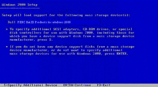 Dell PowerEdge 1800 服务器 Windows 2000安装手册(图五)
