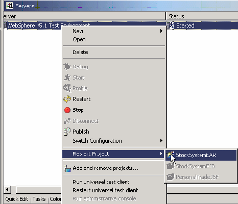 �� WebSphere Studio ���� JSF �ύ������4����ͼ����