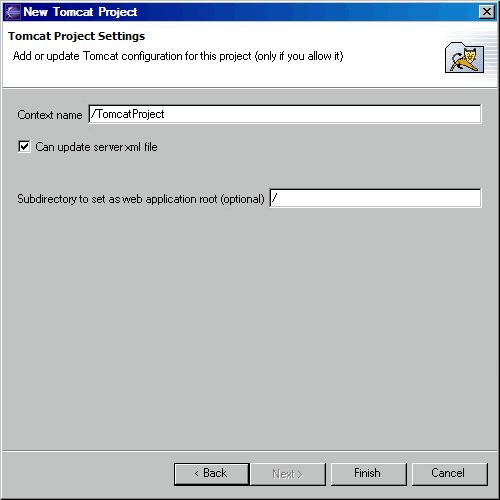 ��Eclipse��ΪJakarta Tomcat�Ŀ���������ͼ�ţ�