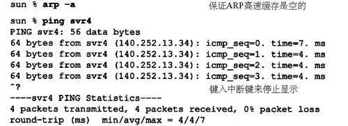PING命令在LAN上的输出(图三)