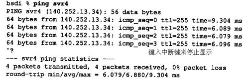 PING命令在LAN上的输出(图四)