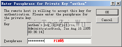 使用SSH Security Shell生成并使用非对称密钥登录FreeBSD5.4(图十)