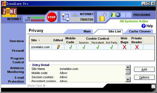 优秀的个人防火墙软件—ZoneAlarm(4)(图四)