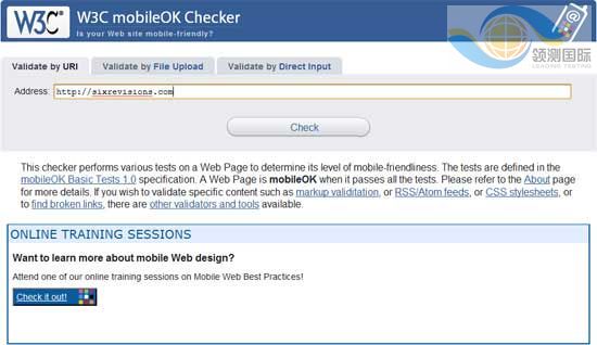 W3C mobileOK Checker