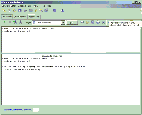 DB2</a> Command Editor,可以从 DB2</a> Control Center 启动