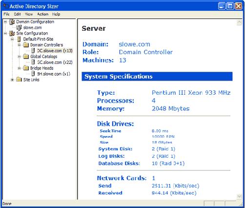 用Active Directory Sizer规划基础构架的需求(图十三)