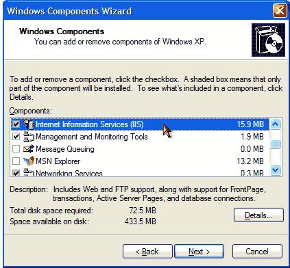 使用Windows XP 及IIS 5.1配置Web服务器(图一)