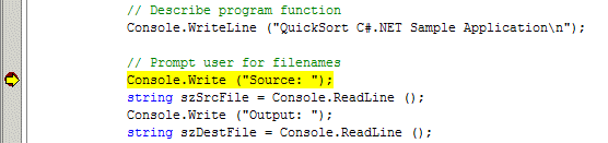 Visual C# .NET 入门:步骤 8. 使用调试器(图二)