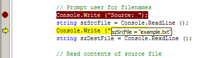 Visual C# .NET 入门:步骤 8. 使用调试器(图四)