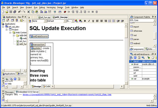 JDeveloper 10g 预览版中使用 JSTL SQL(图十三)