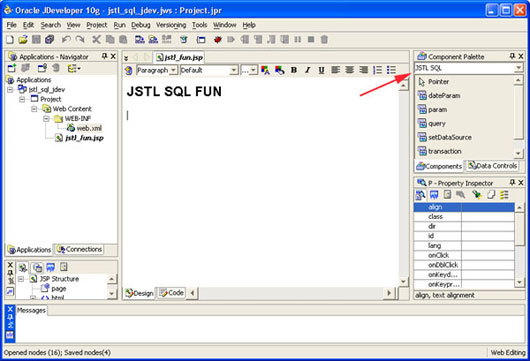 JDeveloper 10g 预览版中使用 JSTL SQL(图三)