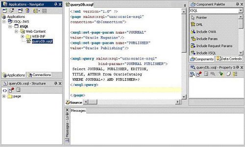 在 Oracle JDeveloper 中创建 XSQL 查询(图九)