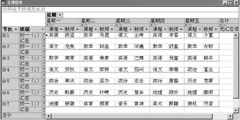 用Access实现学校课程表的科学管理（图四）
