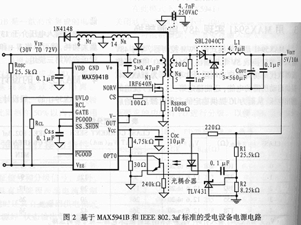 IEEE 802.3af标准的受电设备电源设计（图二）