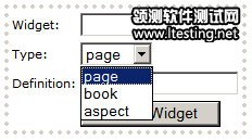 包含下拉列表的 Web 表单