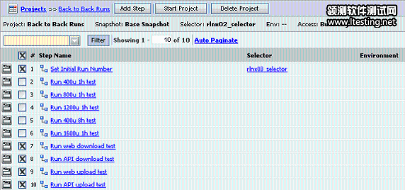 图 6. Back to Back Runs 项目