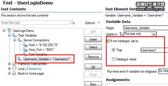 只是在需要时初始化用户名变量 