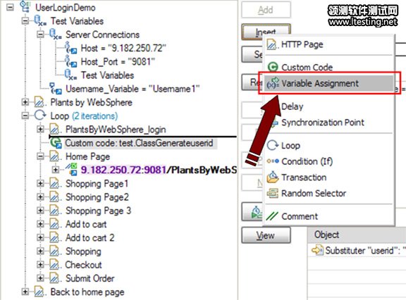 从下列菜单之中选择的 Variable Assignment 